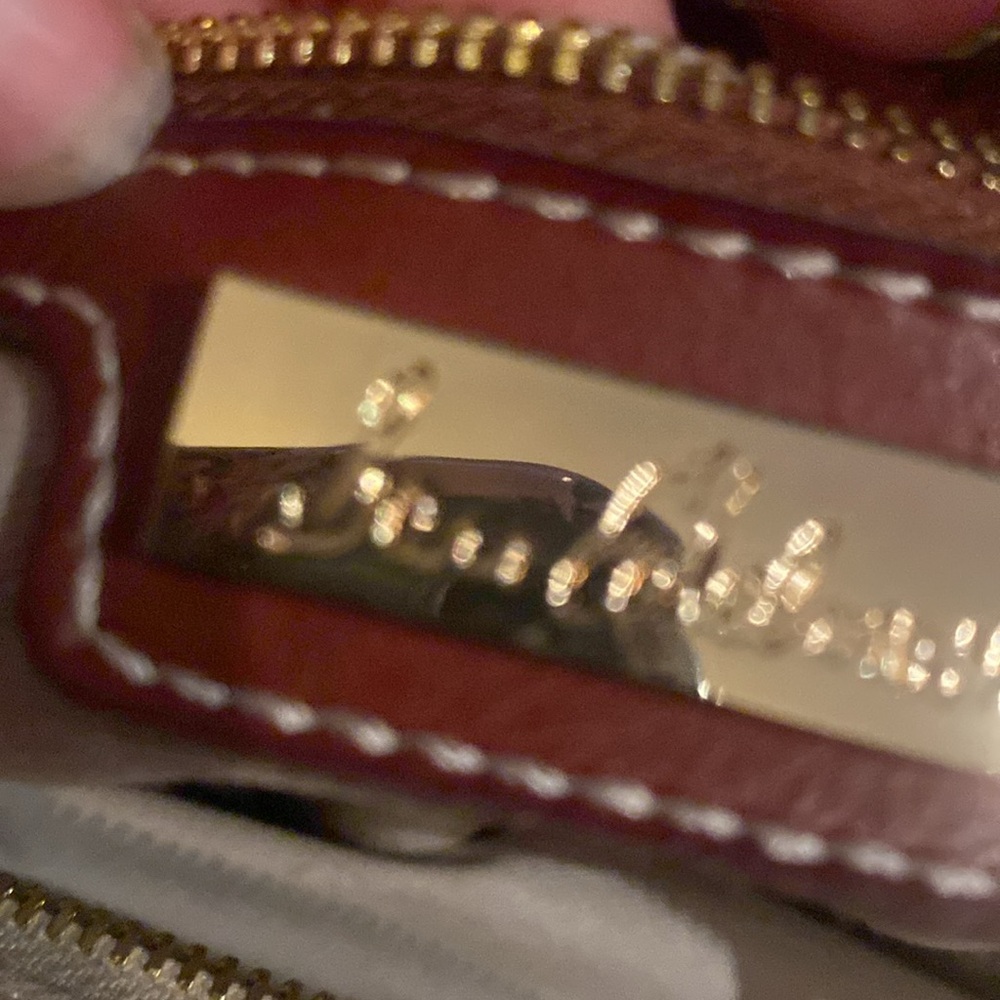 Sam Edelman Brown and Red Tote Bag with Woven Texture - Picture 4 of 7